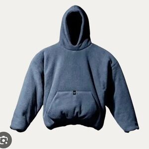 New Yeezy x Gap Balenciaga Collab Polar Fleece Padded Navy Blue Hoodie Men’s XL